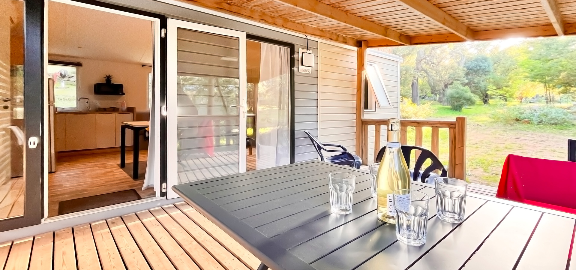 Camping la vetta location MH confort 2CH terrasse